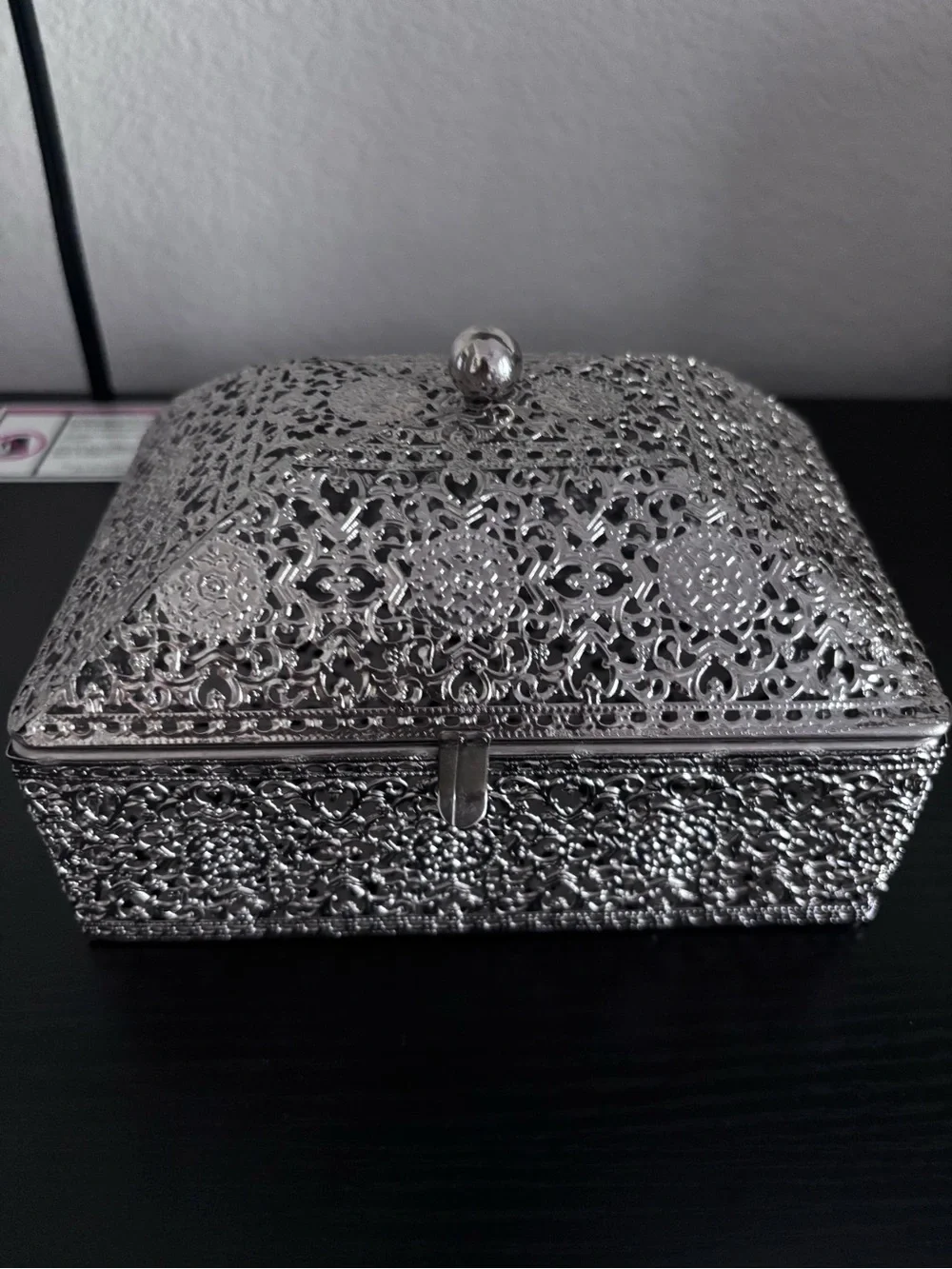 Silver Filigree Decorative jewelry box